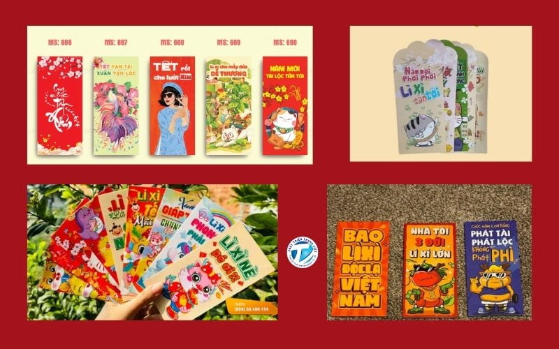 Mẫu bao lì xì meme hài hước